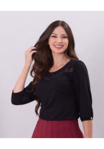 Blusa Arlete Em Malha Preto Hapuk Outono/Inverno 2026