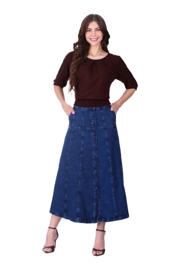 Saia Kátia Em Jeans Escuro Hapuk Primavera/Verão 2026