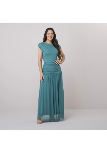 Vestido Aurora Em Tule Verde Tata Martello Outono/Inverno 2026