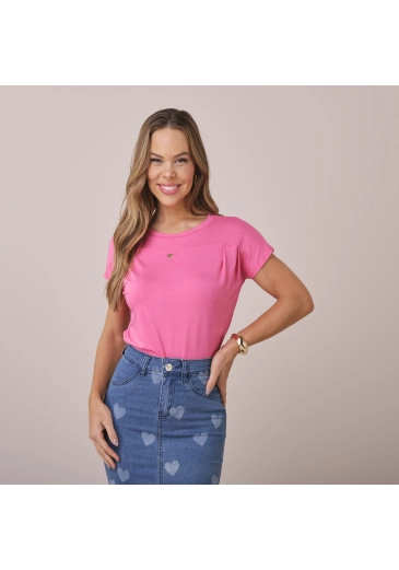 Blusa Mel Em Malha Napoles Rosa Tata Martello Primavera/Verão 2026