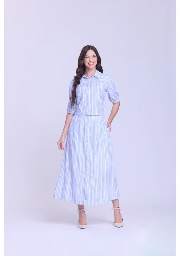 Conjunto Mirela Em Tecido Plano Azul Hapuk Outono/Inverno 2026