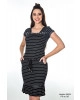 Vestido Listras Preto Hapuk 