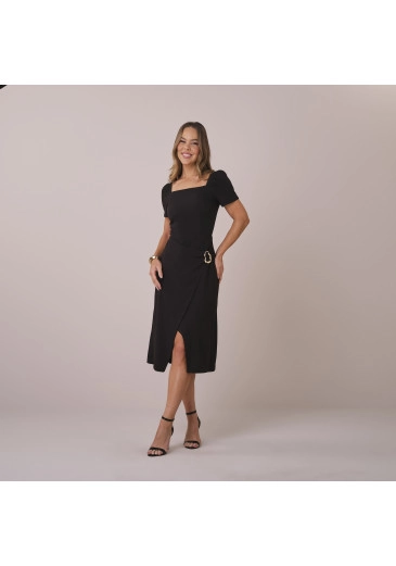 Vestido Cristina Em Crepe Valentino Preto Tatá Martello Primavera/Verão 2026