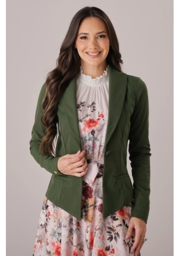 Blazer Rebeca Em Alfaiataria Verde Tata Martello Outono/Inverno 2025