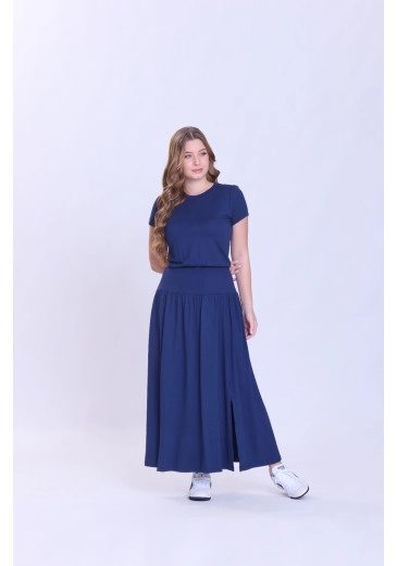 Vestido Amora Em Moletinho Azul Hapuk Outono/Inverno 2026