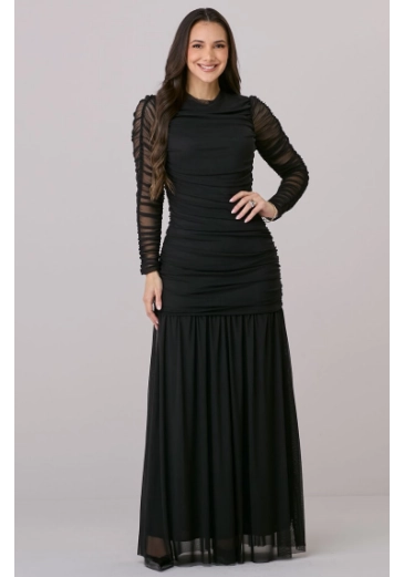 Vestido Tayla Em Tule Preto Tata Martello Outono/Inverno 2026