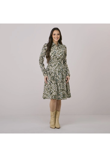 Vestido Izabel Em Lyocel Verde Tata Martello Outono/Inverno 2026