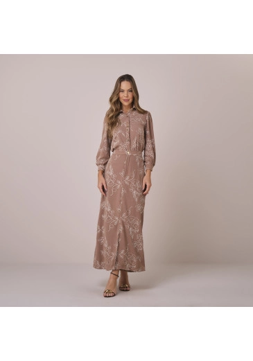 Conjunto Maya Bordado Kalon Marrom Tata Martelo Primavera/Verão 2026