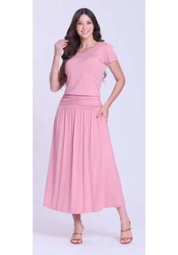 Vestido Clarice Em Malha Rosa Hapuk  Primavera/Verão 2026