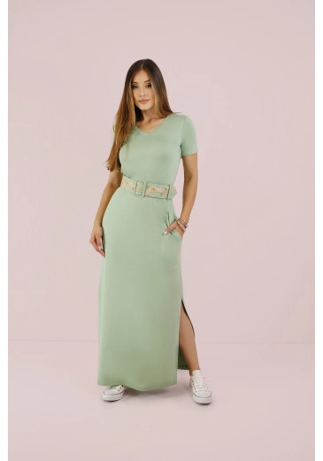 Vestido Jessica Em Malha New York Verde Nitido Outono/Inverno 2026