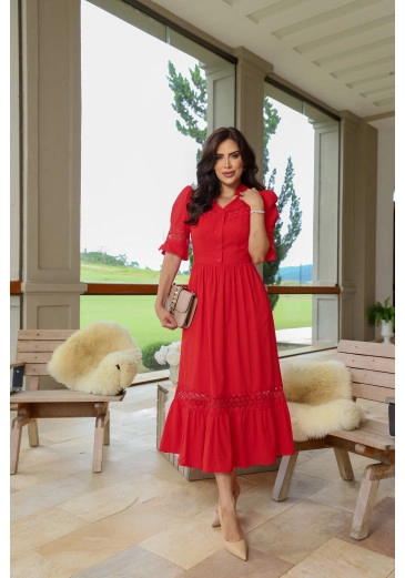 Vestido Max Em Viscose Kauly Outono/Inverno 2025