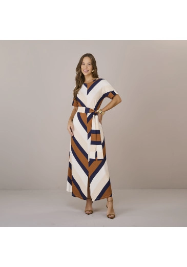 Vestido Pamela Em Malha Viscolycra Azul Tatá Martello Outono/Inverno 2025