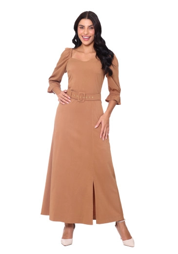 Vestido Sofia Caramelo Hapuk Outono/Inverno 2025