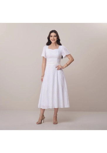 Vestido Clarissa Em Bordado Branco Tatá Martello Primavera/Verão 2026