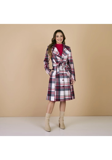 Sobretudo Eva Em Lã Flannel Dublin Forrado Vermelho Tata Martello Outono/Inverno 2023