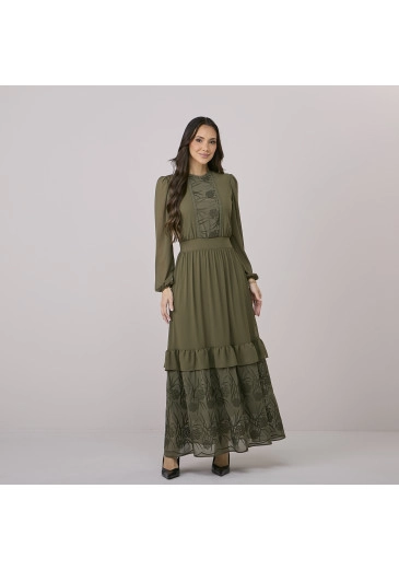 Vestido Karen Em Crepe Verde Tata Martello Outono/Inverno 2026