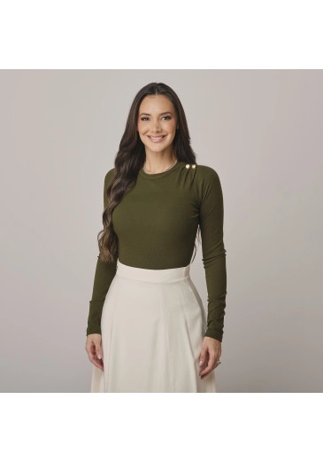 Blusa Giovana Em Stella Maris Verde Tata Martello Outono/Inverno 2026
