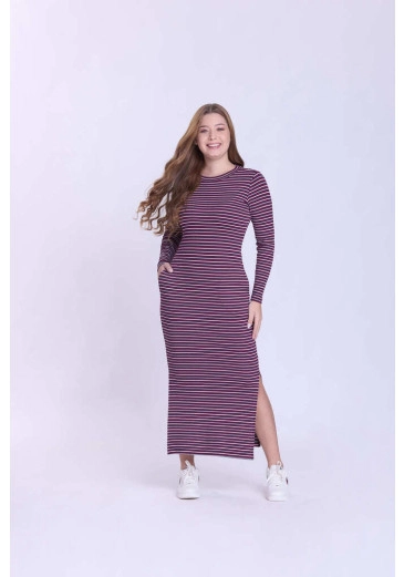 Vestido Lara Em Malha Canelada Bordo Hapuk  Outono/Inverno 2026