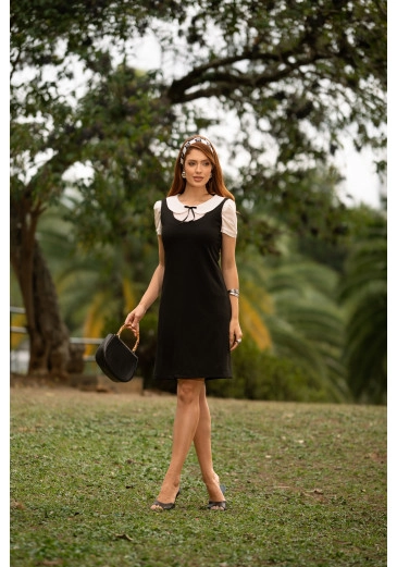 Vestido Com Blusa Ana Em Neocrepe Jany Pim  Primavera/Verão 2026