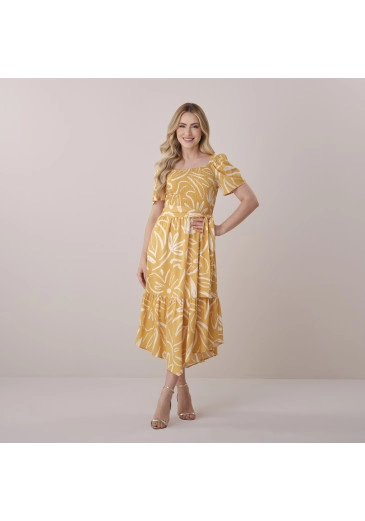 Vestido Emanuele Em Viscose Rayon Laranja Tata Martello Primavera/Verão 2026