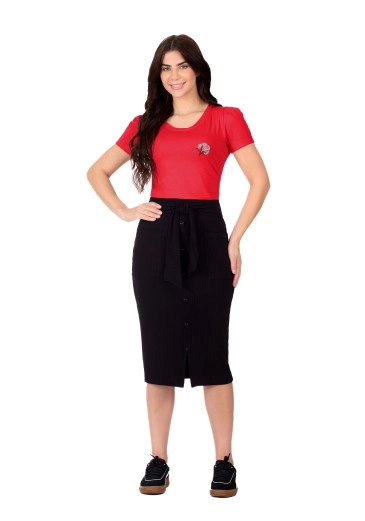 Blusa Marina Em Malha De Algodão Vermelho Hapuk  Primavera/Verão 2026
