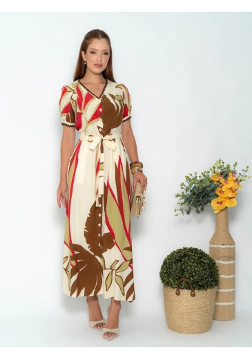 Chemissie Max Em Viscose Estampado Luciana Pais Outono/Inverno 2025