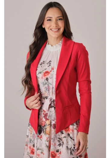 Blazer Rebeca Em Alfaiataria Vermelho Tata Martello Outono/Inverno 2025