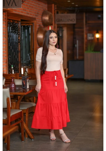 Blusa Viscolycra Decote V Rosê Mulher Morena Alto Verão 2025