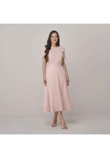 Conjunto Joaquina Em Viscolinho Rose Tata Martello Outono/Inverno 2026