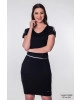 Vestido Detalhe Tela Preto Hapuk 