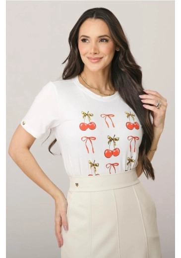 Blusa Agata Em Malha Conforto Cereja Tata Martello Outono/Inverno 2026