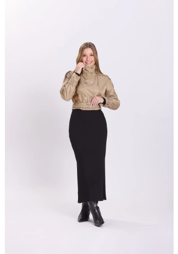 Trench Coat Lua Em Sarja Bege Hapuk Outono/Inverno 2026