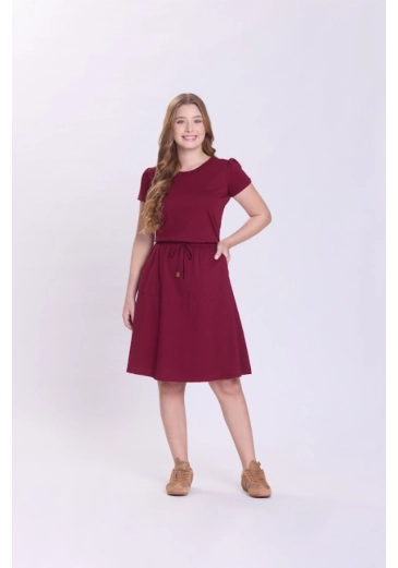Vestido Mila Em Malha Bordo Hapuk Outono/Inverno 2026