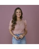 Blusa em Tule Manga Princesa Rose Tatá Martello