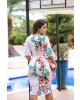 Vestido Estampado com Transpasse Kauly 