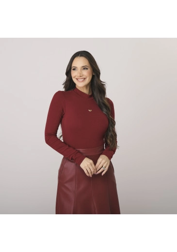 Blusa Valentina Em Stella Maris Bordô Tata Martello Outono/Inverno 2026