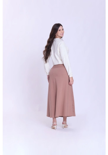Saia Tânia Em Molecotton Marrom Hapuk Outono/Inverno 2026