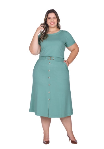 Conjunto Sofia Em Moletom Creponado Verde Hapuk  Outono/Inverno 2025