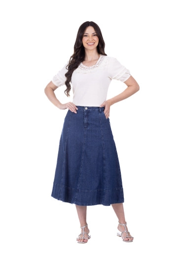 Saia Suzana Em Jeans Claro Hapuk Primavera/Verão 2026