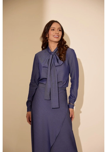 Camisa Bianca Em Chambray Jany Pim Outono/Inverno 2026