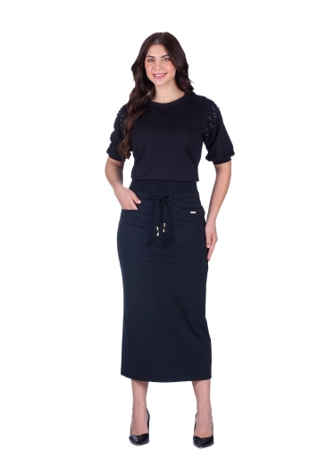 Blusa Damares Em Malha Preta Hapuk  Outono/Inverno 2025