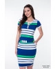 Vestido Tricolor Azul Hapuk