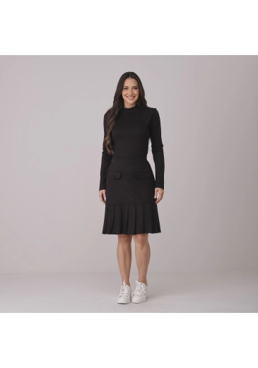Conjunto Bia Em Ponto de Roma Preto Tata Martello Outono/Inverno 2026