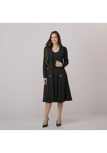 Conjunto Graciela Em Alfaiataria Preto Tata Martello Outono/Inverno 2026