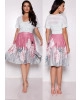 Conjunto Saia Estampada Rosa Fasciniu's 