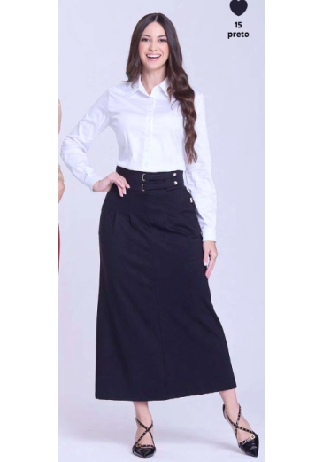 Saia Lidi Em Ponto Roma Preta Hapuk  Outono/Inverno 2026