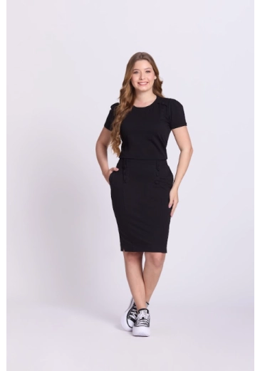 Conjunto Karina Em Moletinho Preto Hapuk Outono/Inverno 2026