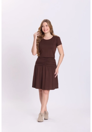 Vestido Fabiele Em Malha Marrom Hapuk Outono/Inverno 2026