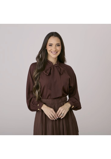 Blusa Angelica Em Visolinho Marrorm Tata Martello Outono/Inverno 2026