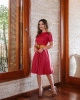 Vestido em Couro Vermelho Boutique K